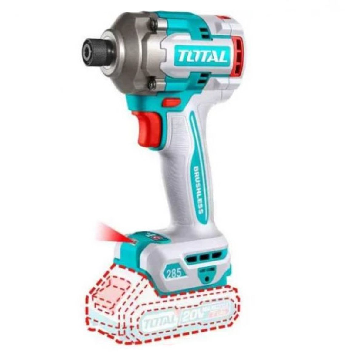 JUEGO LLAVE DE IMPACTO TOTAL TOSLI240966 CON BROCAS Y BATERI