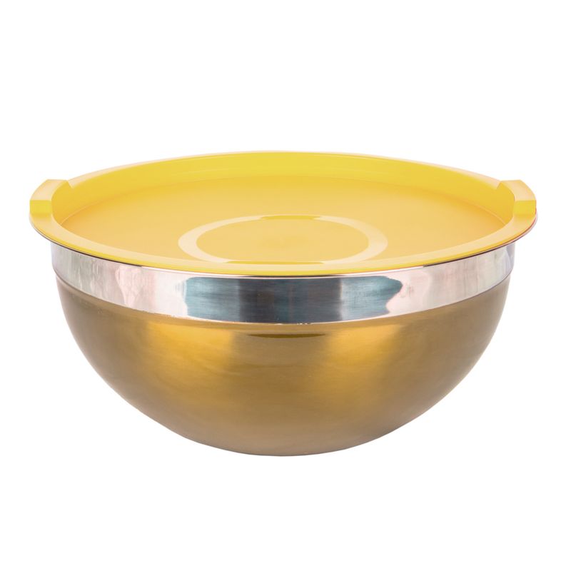 BOWL DE ACERO INOXIDABLE FONDO PREMIUM 28CM COLORIDO