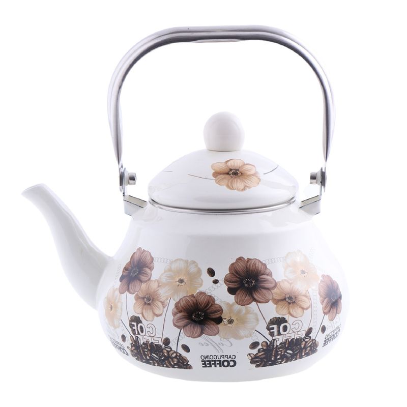 PAVA ESMALTADA VINTAGE COLOR BLANCO FLORAL 3.50 L.