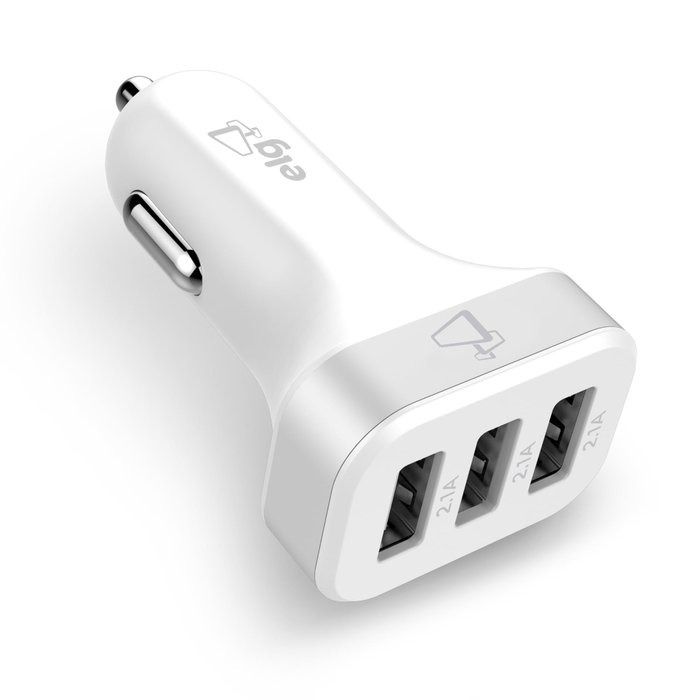 CARGADOR VEHICULAR ELG CC3S 3USB 2.1A