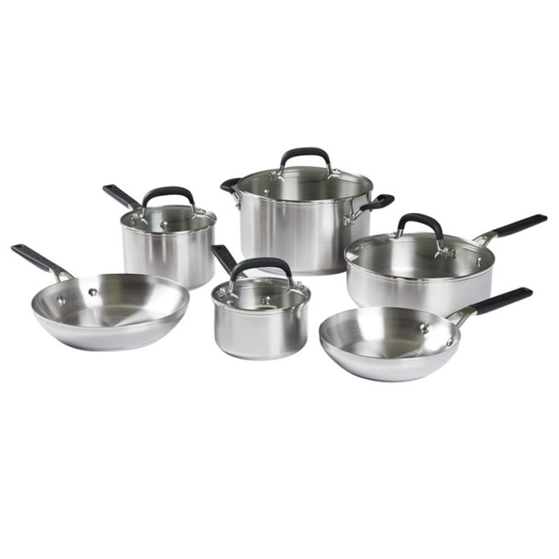JUEGO DE OLLAS KITCHENAID ACERO QUIRURGICO 10PZS