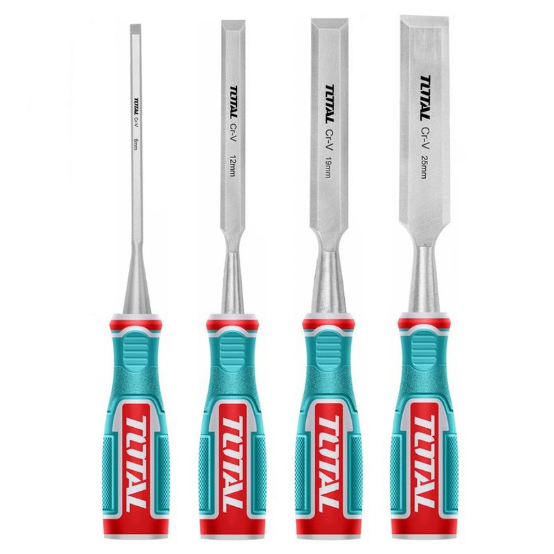 JUEGO DE CINCELES PARA MADERA TOTAL THT41K0401 4 PZ