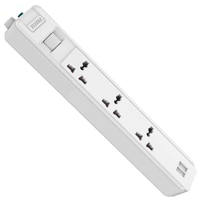 FILTRO DE LINEA TOTAL THES13041VSB 3 TOMADAS - 2 USB