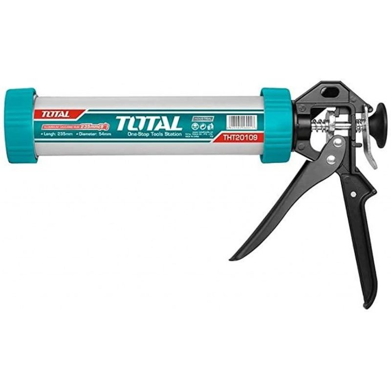 PISTOLA PARA SILICONA ALUMINIO TOTAL THT20109 235MM