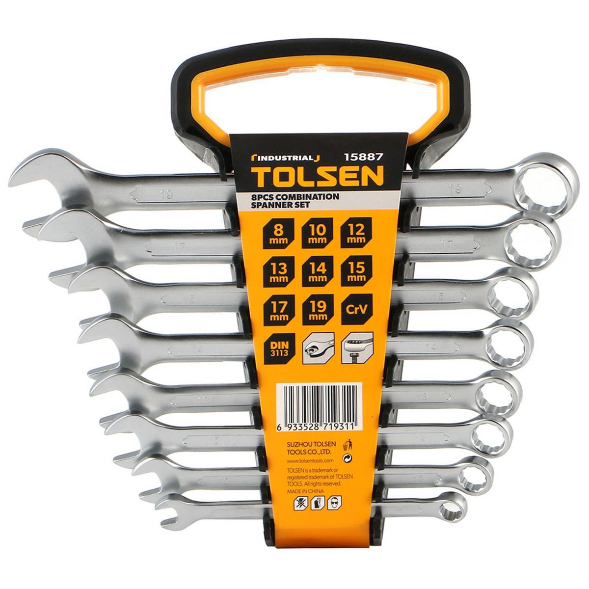 JUEGO DE LLAVES COMBINADA TOLSEN 15887 8PZ