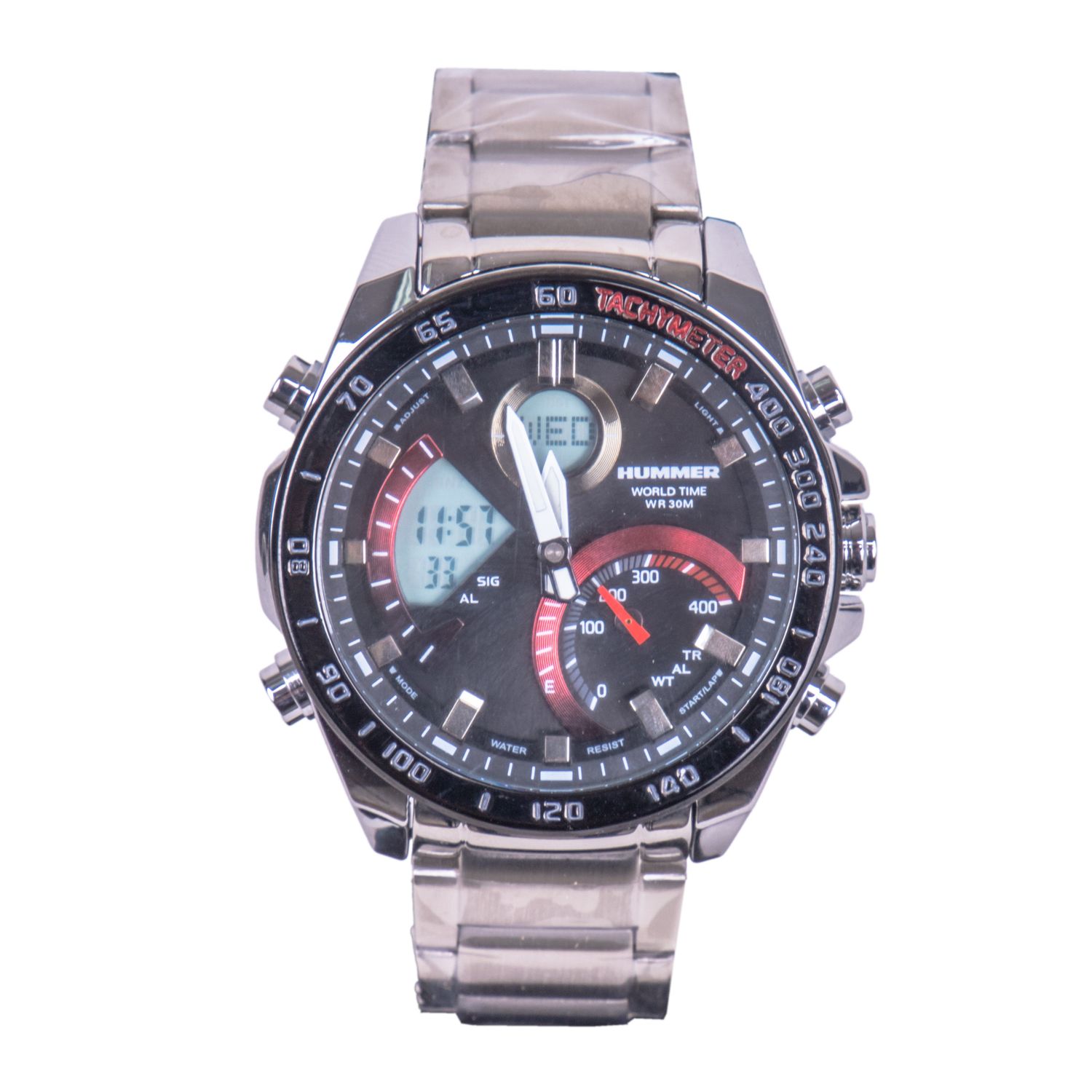 RELOJ MASCULINO ANALOGICO-DIGITAL HUMMER WH2-224212 METAL