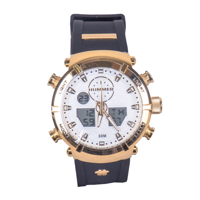 RELOJ MASCULINO ANALOG-DIGITAL HUMMER WH2-224269 GOMA 
