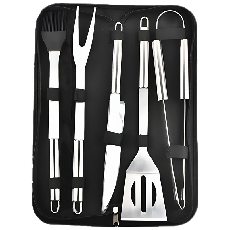 JUEGO PARA ASADO CON ESTUCHE 5 PIEZAS
