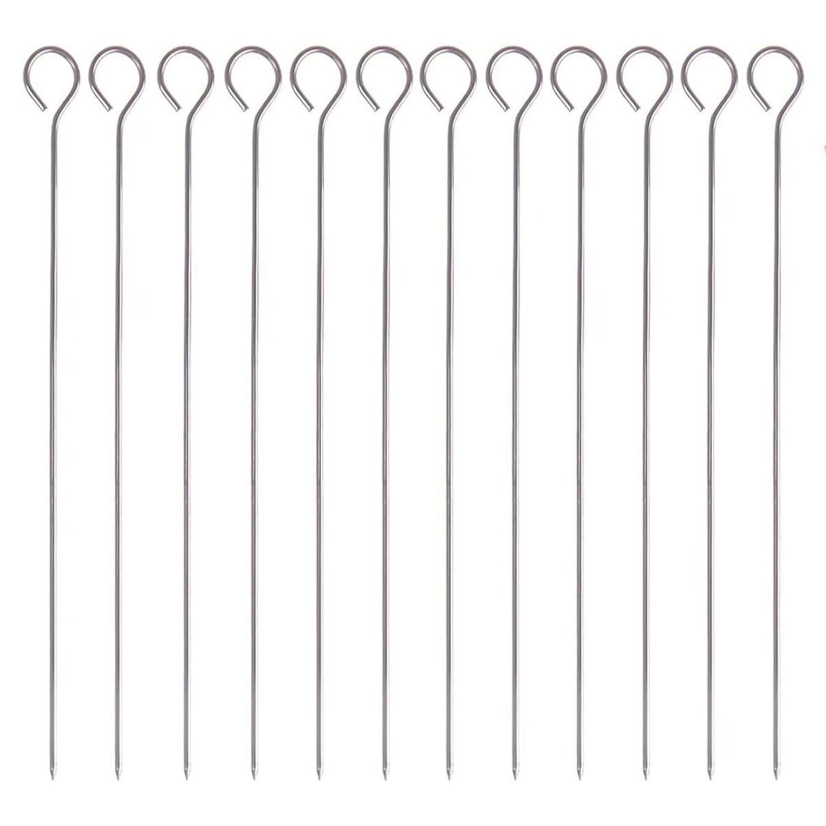 ESPETO DE METAL PARA BARBACOA 40 CM 10PZ