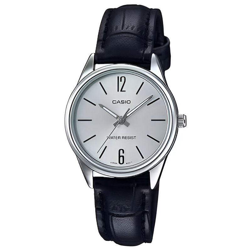 RELOJ FEMENINO ANALÓGICO CASIO LTP-V005L-7B CUERO NEGRO