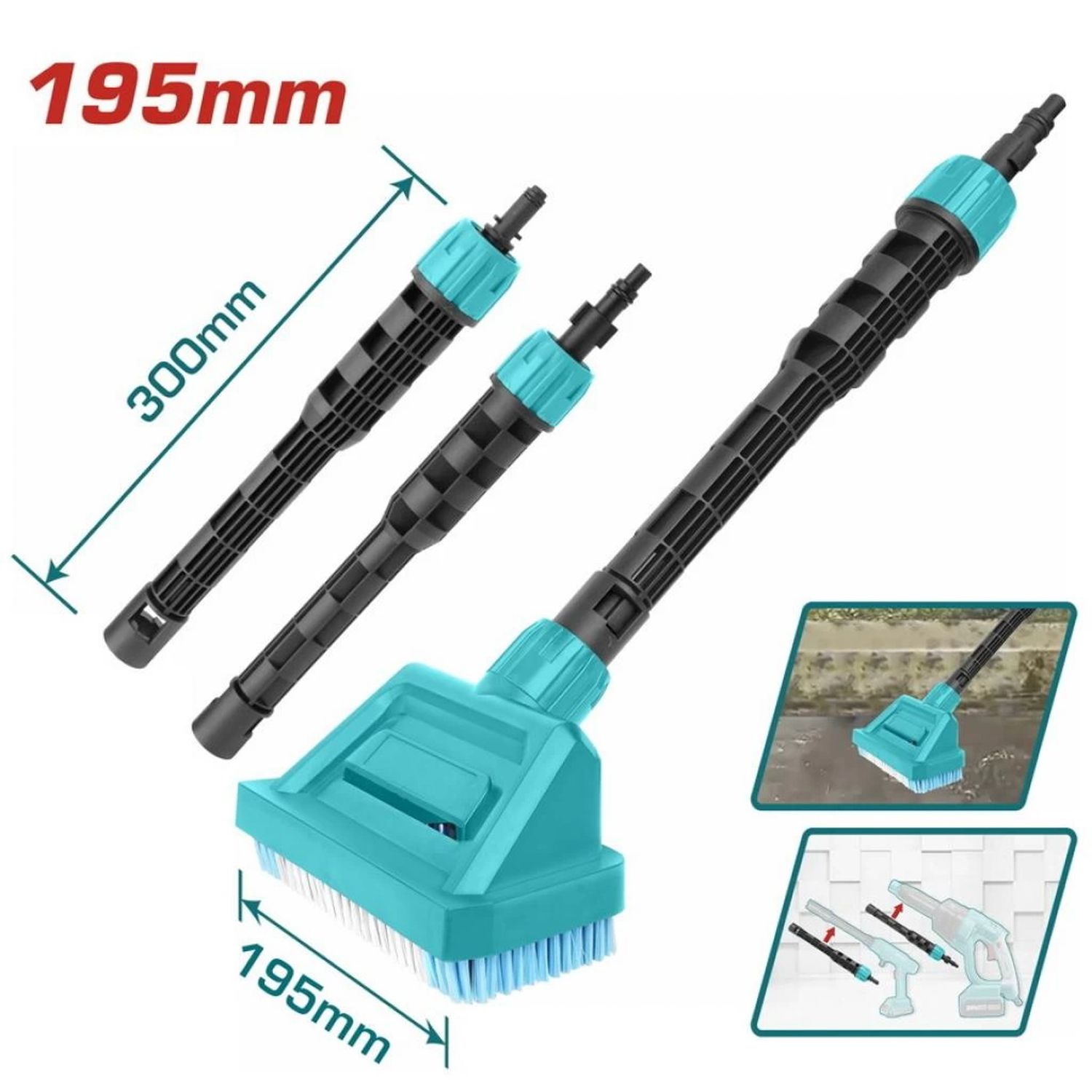 CEPILLO PARA HIDROLAVADORA TOTAL TPB30160 195MM