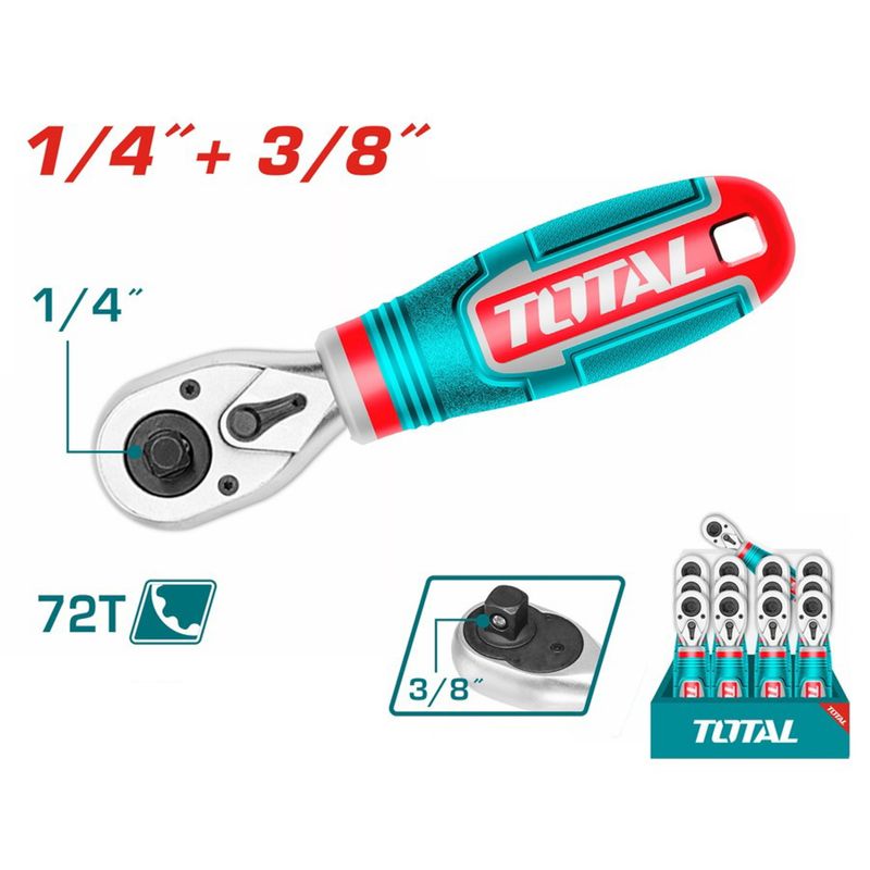 LLAVE DE TRINQUETE TOTAL THT1061438 1-4&quot; 3-8&quot;