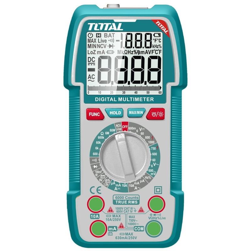 MULTÍMETRO DIGITAL TOTAL TMT5310002 600V
