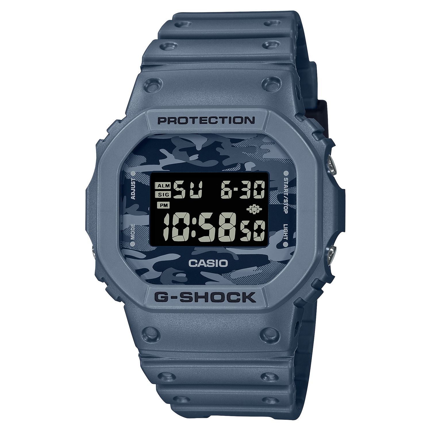 RELOJ UNISEX DIGITAL CASIO DW-5600CA-2 AZUL CAMUFLADO