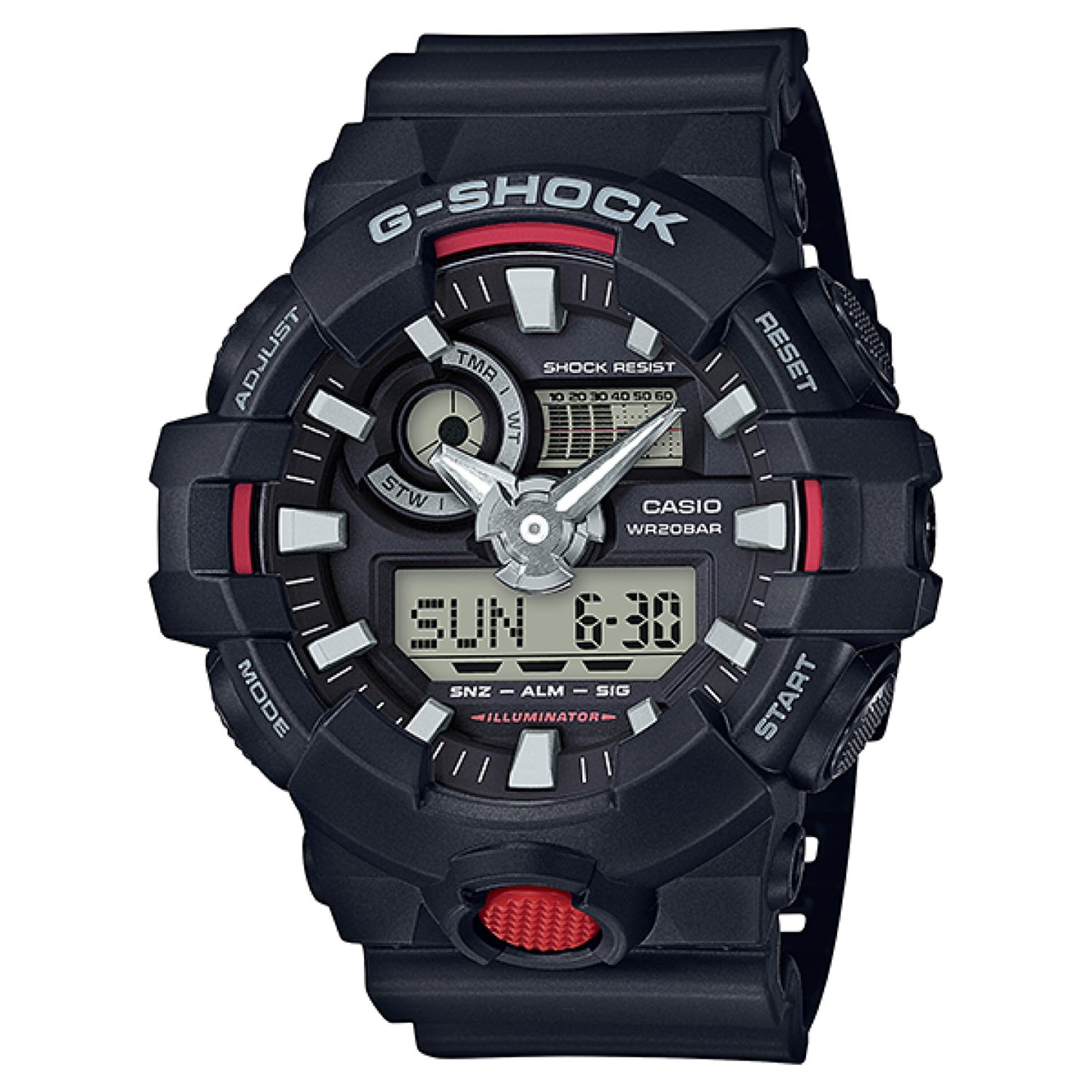 RELOJ UNISEX DIGITAL CASIO GA-700-1A NEGRO
