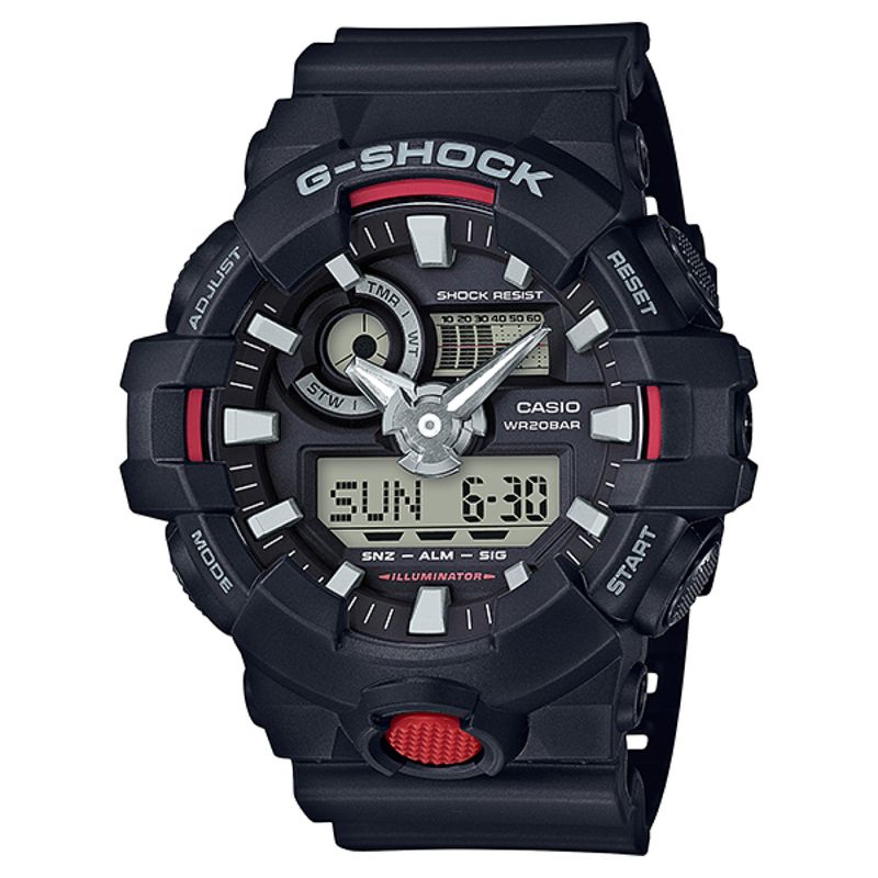 RELOJ UNISEX DIGITAL CASIO GA-700-1A NEGRO