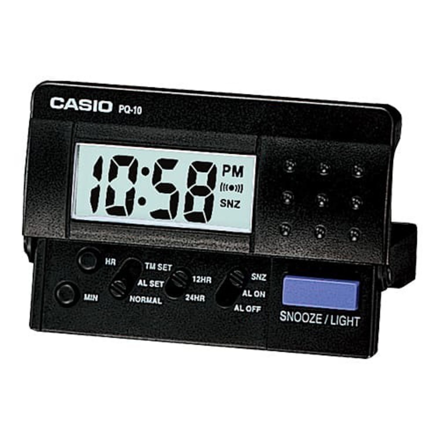 RELOJ DESPERTADOR CASIO PQ-10-1R NEGRO