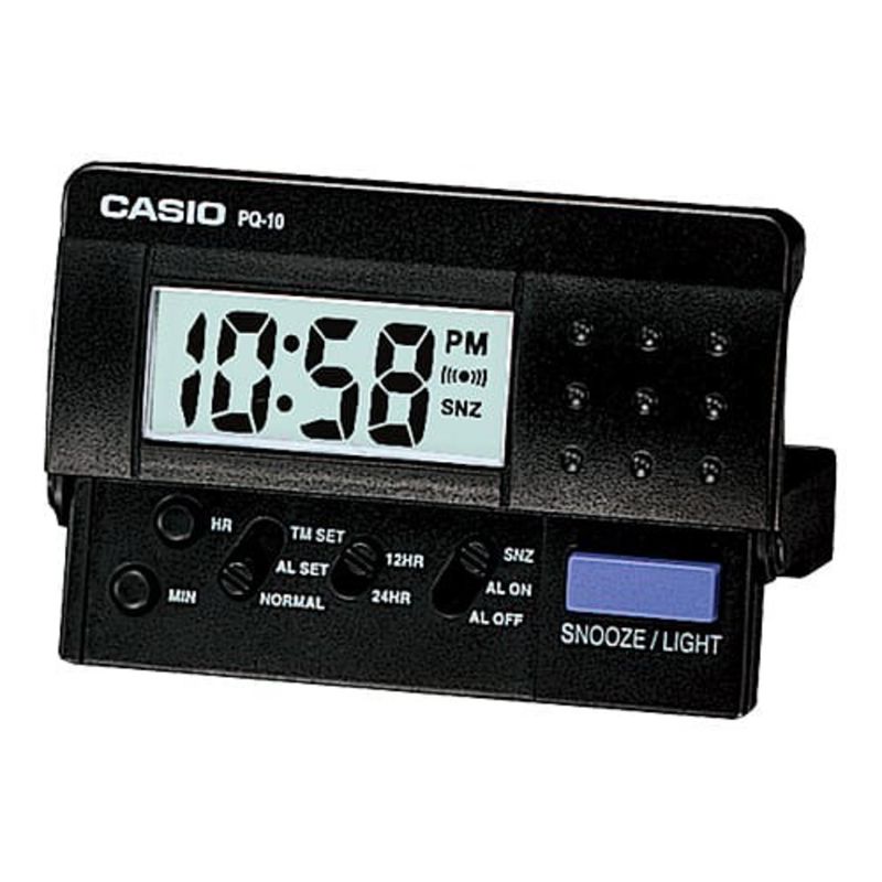 RELOJ DESPERTADOR CASIO PQ-10-1R NEGRO
