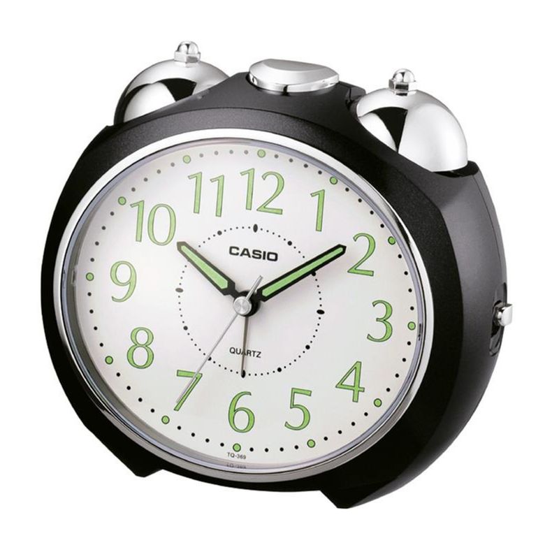 RELOJ DESPERTADOR CASIO TQ-369-1D NEGRO