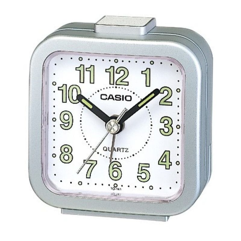 RELOJ DESPERTADOR CASIO TQ-141-8D PLATEADO
