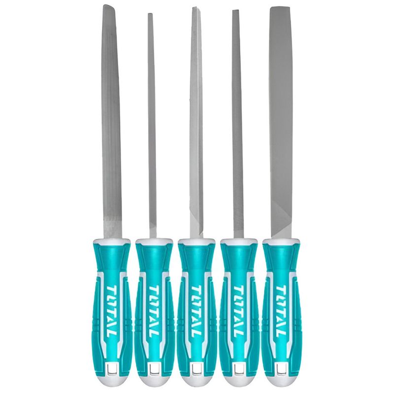 JUEGO DE LIMAS DE HIERRO TOTAL THT918516 200MM 5PZ