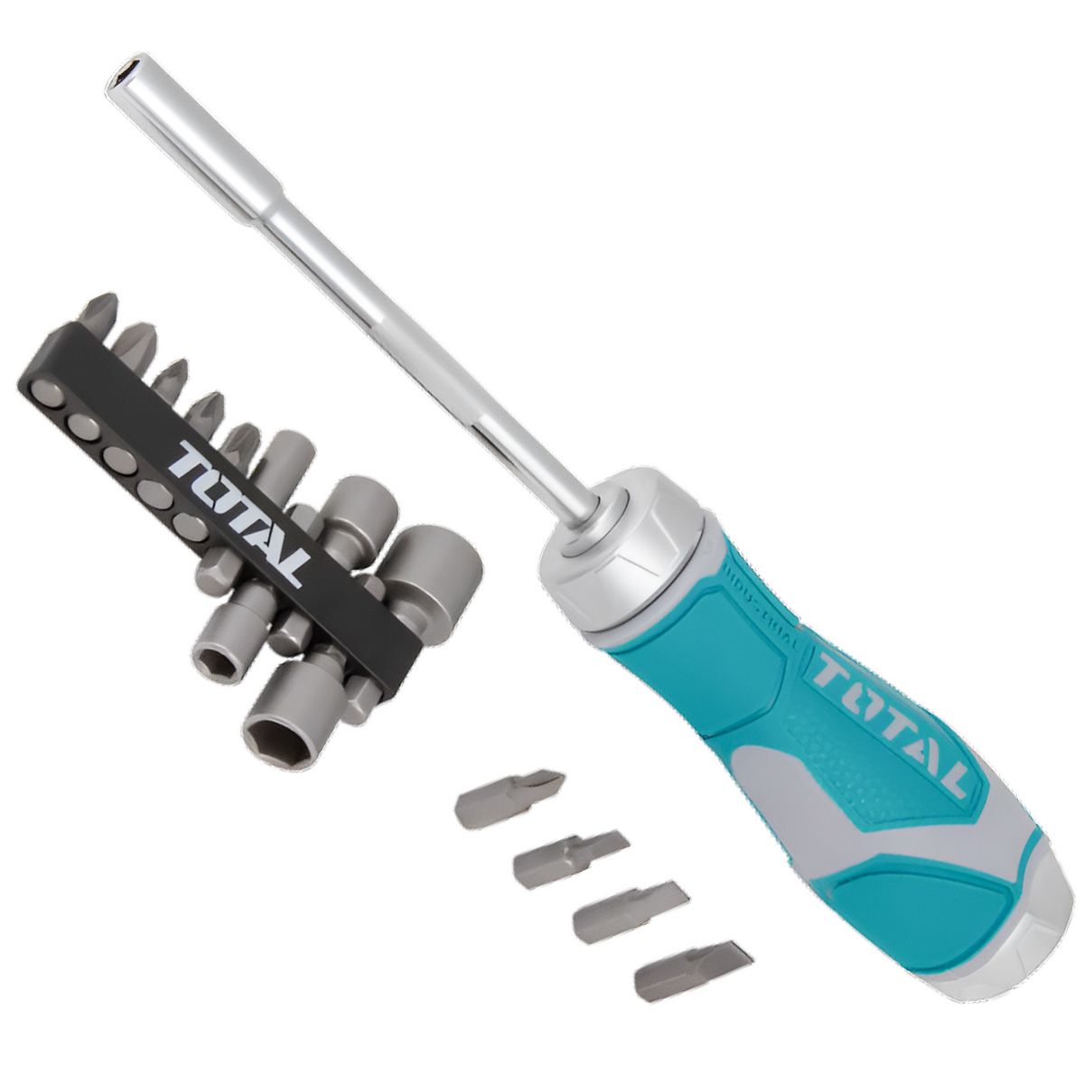 KIT DESTORNILLADOR CATRACA TOTAL TACSD30156 15PZ