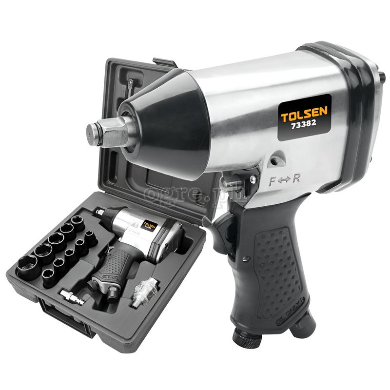 LLAVE DE IMPACTO NEUMÁTICA TOLSEN 73382 CON DADOS 17PZ