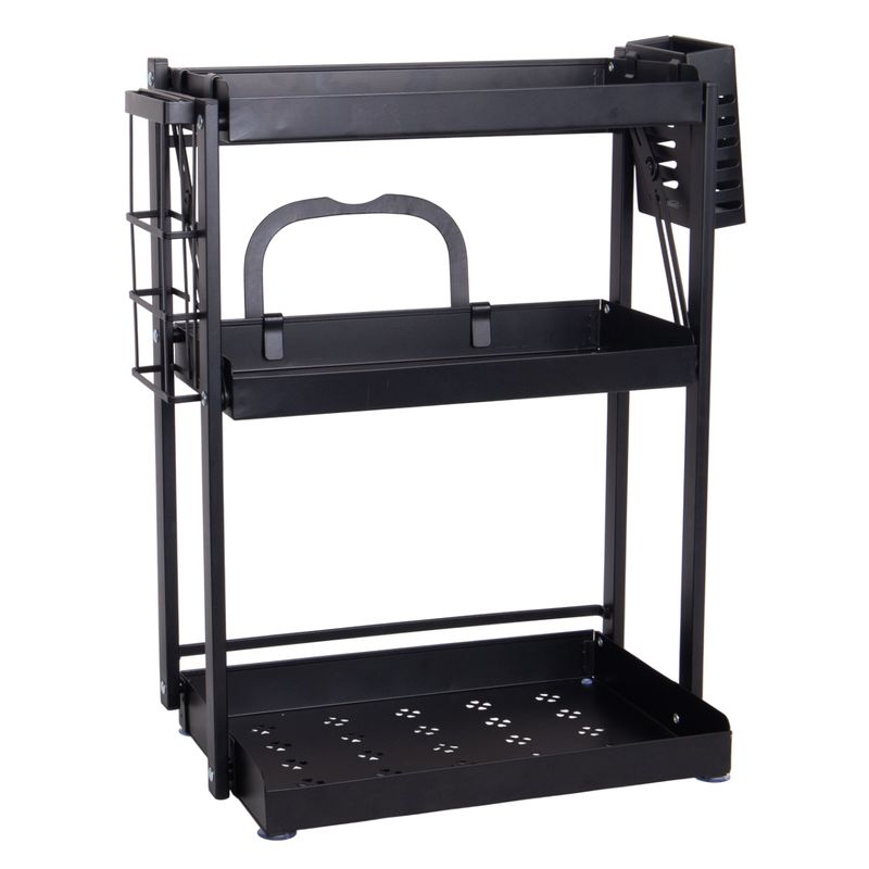 ESCURRIDOS DE CUBIERTOS DE ACERO NEGRO 50CM