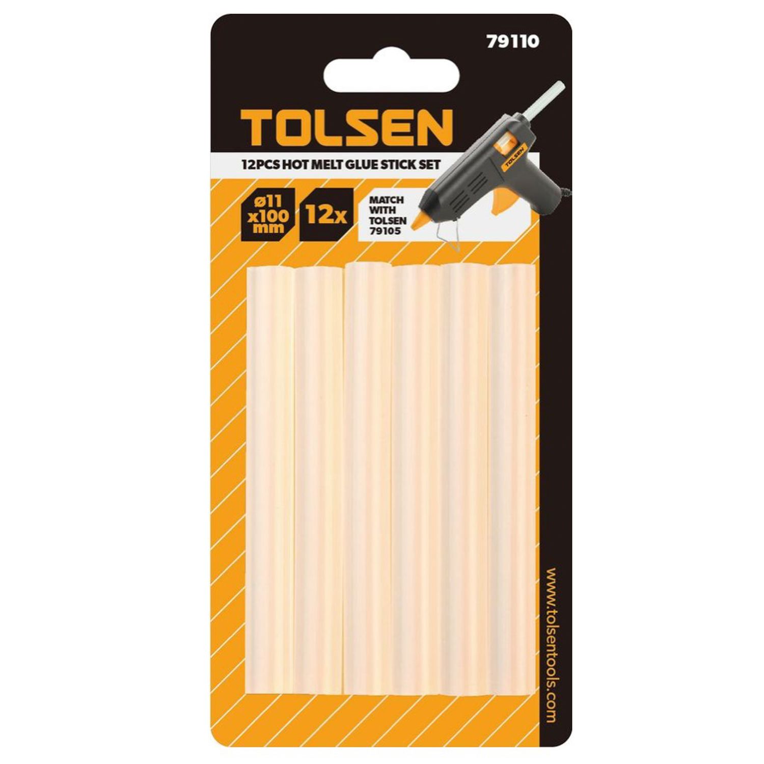 PEGAMENTO PARA PISTOLA TOLSEN 79110 12PZS 11,2 X 100M