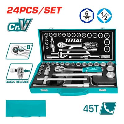 KIT DE LLAVES TUBO DE IMPACTO TOTAL THT141253 1-2&quot; 24PZS
