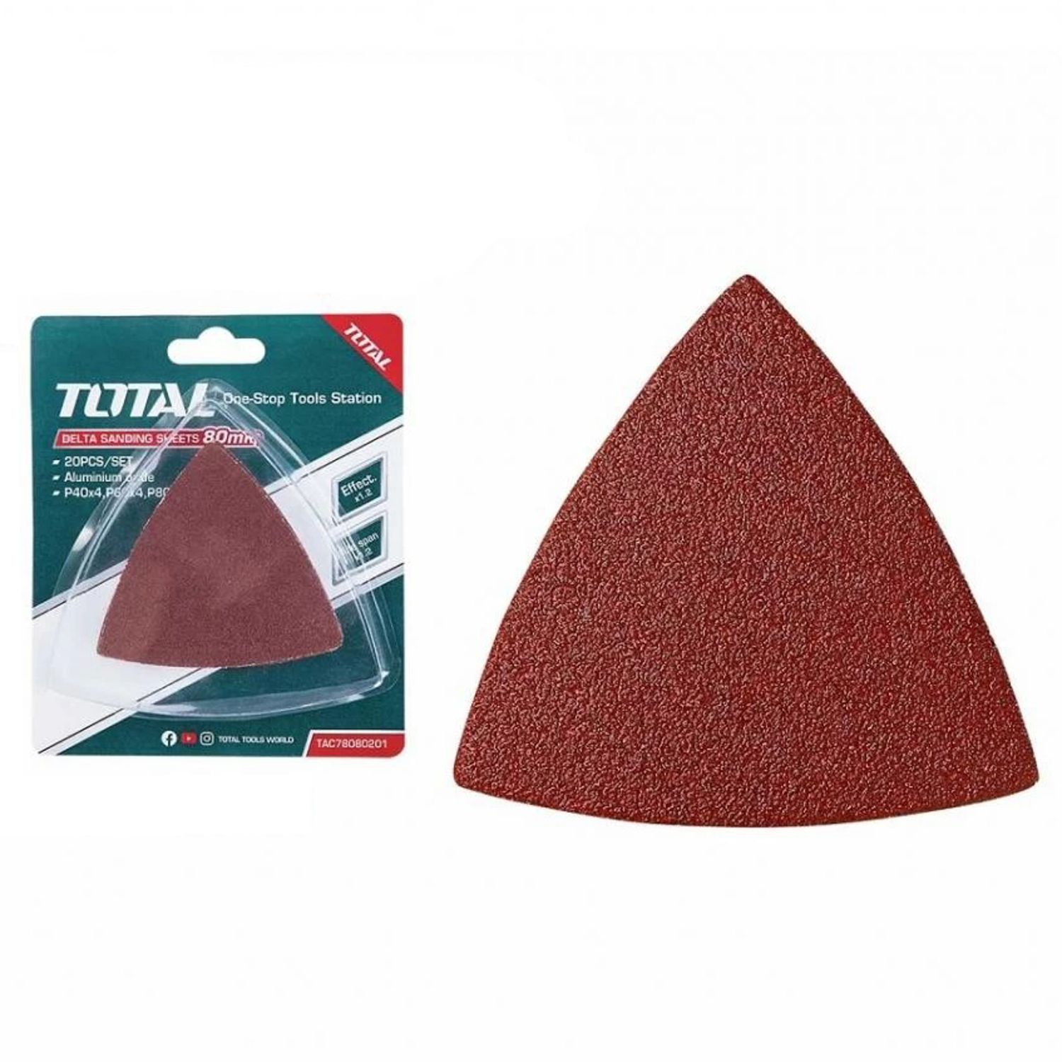 PLACAS DE ARENA DELTA TOTAL TAC78080201 20PZS