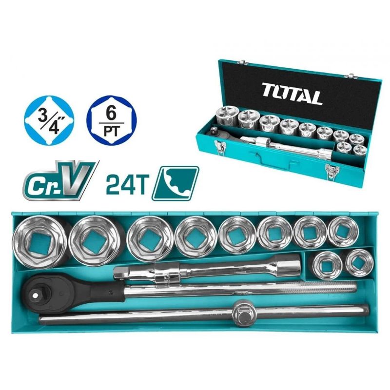 JUEGO DE HERRAMIENTAS DADOS DE 19MM 15PZ