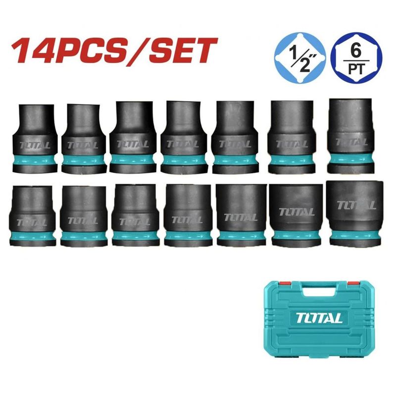 JUEGO DE SOCKET DE IMPACTO TOTAL THISTD12141 14PZS