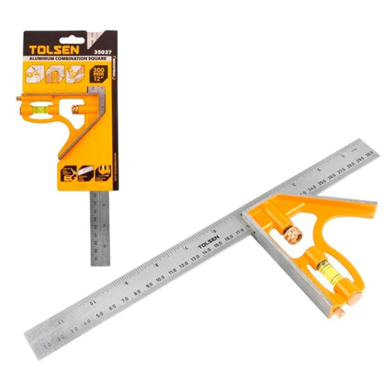 ESCUADRA CON NIVEL TOLSEN 35037 30CM