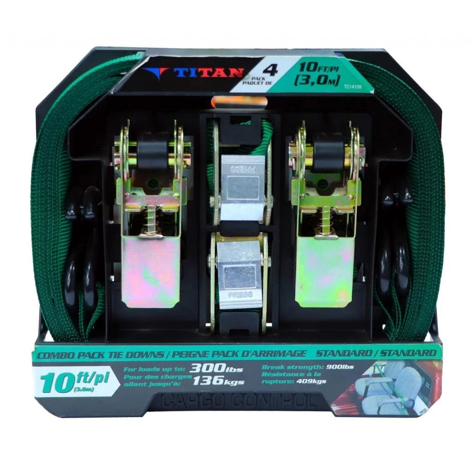 TRINQUETE TITAN TC-14109 4PZS 1&quot;X10FT 3M