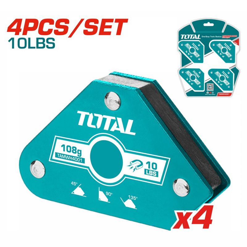 ESCUADRA MAGNETICA TOTAL TAMWH4001 4PZS 10LBS