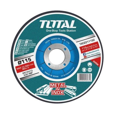 DISCO DE CORTE PARA METAL TOTAL TAC2211152 4-1/2X1/8X7/8LIX