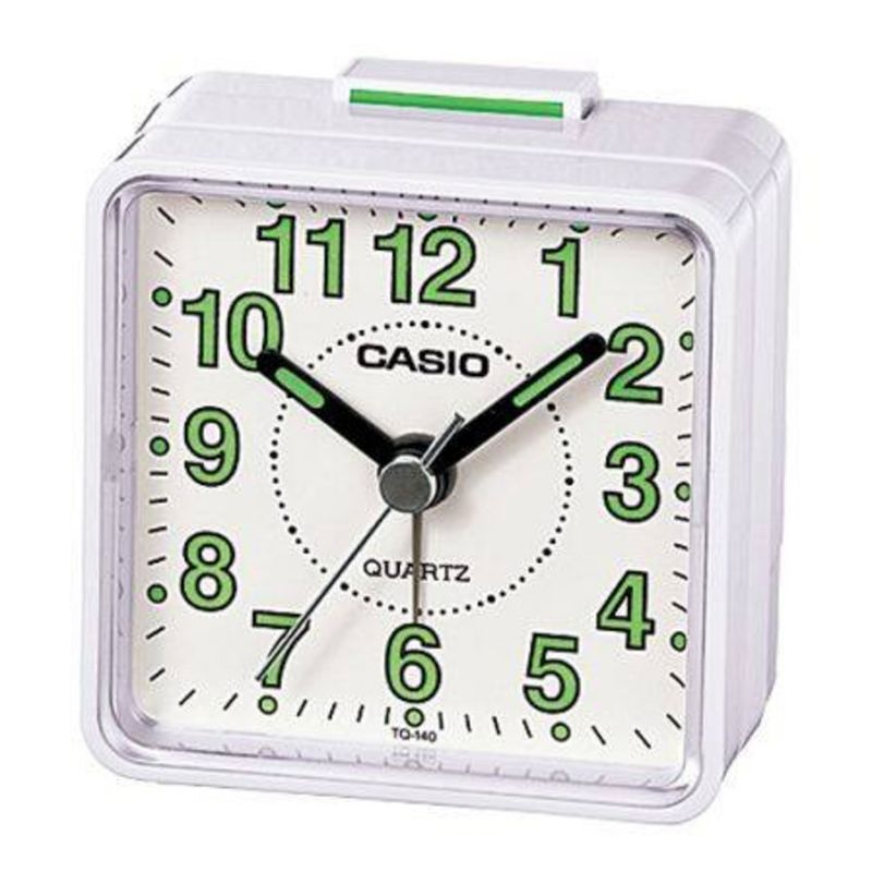 RELOJ DESPERTADOR CASIO TQ-140-7D BLANCO