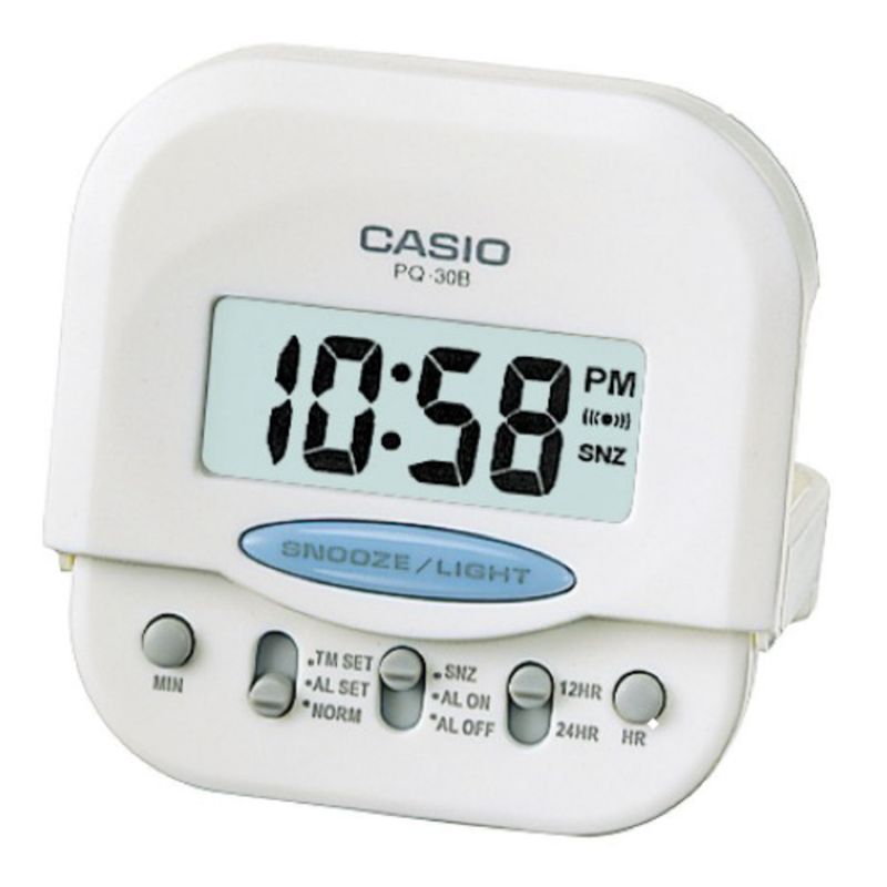 RELOJ DESPERTADOR CASIO PQ-30B-7D BLANCO