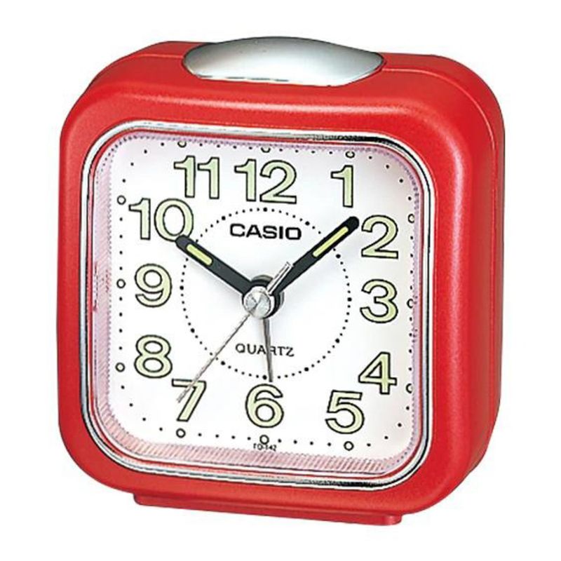 RELOJ DESPERTADOR CASIO TQ-142-4D ROJO