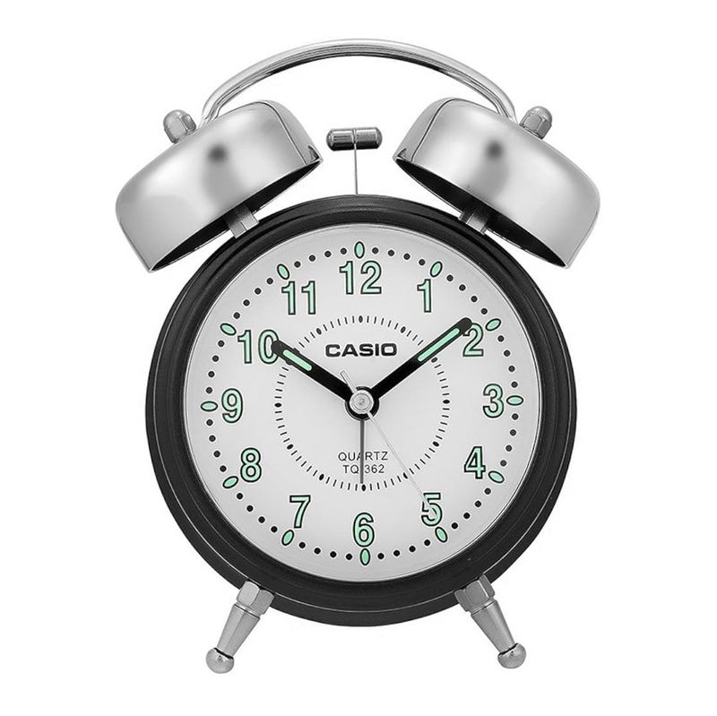 RELOJ DESPERTADOR CASIO TQ-362-1B NEGRO