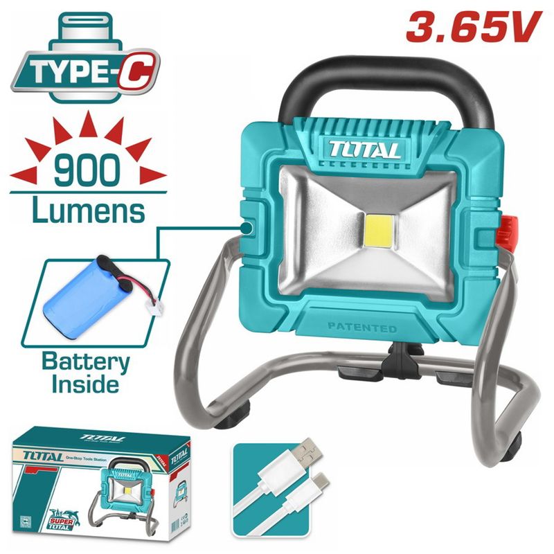 REFLECTOR LED TOTAL TRLF4415 900LM 10W 3.6V RECARGABLE