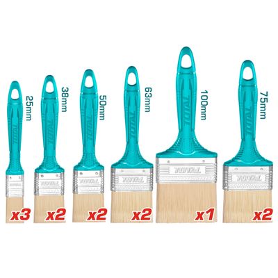 JUEGO DE BROCHAS DE PINTURA TOTAL THT84501201 12PZS