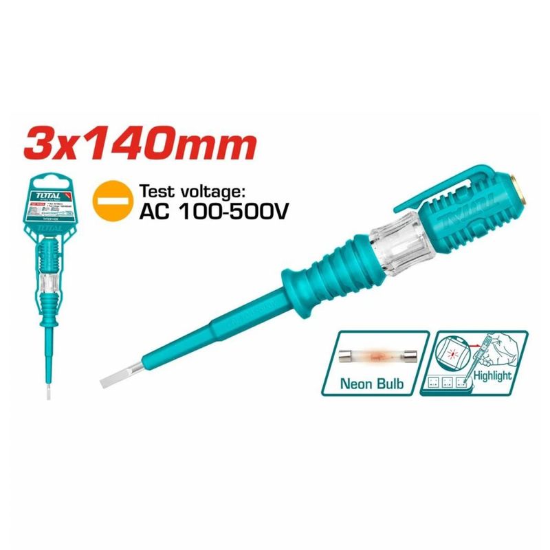 LÁPIZ TESTER TOTAL THT291408 140MM 500V