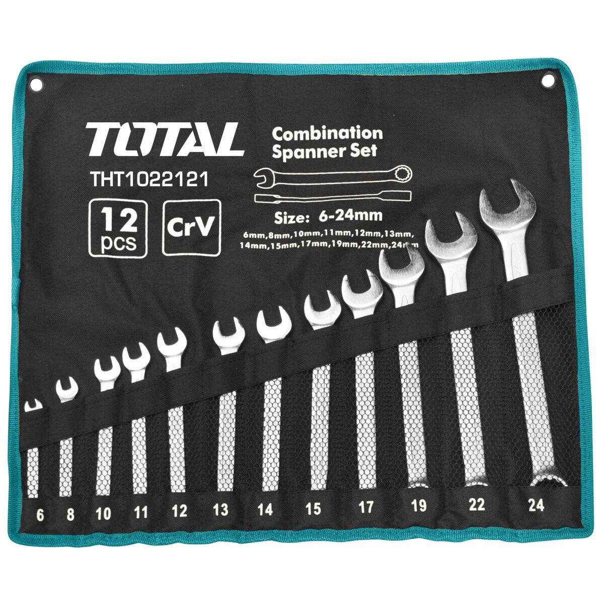 JUEGO DE LLAVES COMBINADAS TOTAL THT1022121 12 PIEZAS