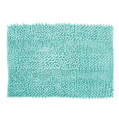 ALFOMBRA DE CHENILLA PARA BAÑO 45X70CM - CELESTE