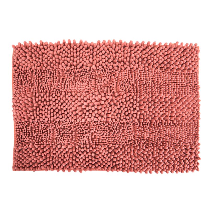 ALFOMBRA DE CHENILLA PARA BAÑO 45X70CM - ROSADO