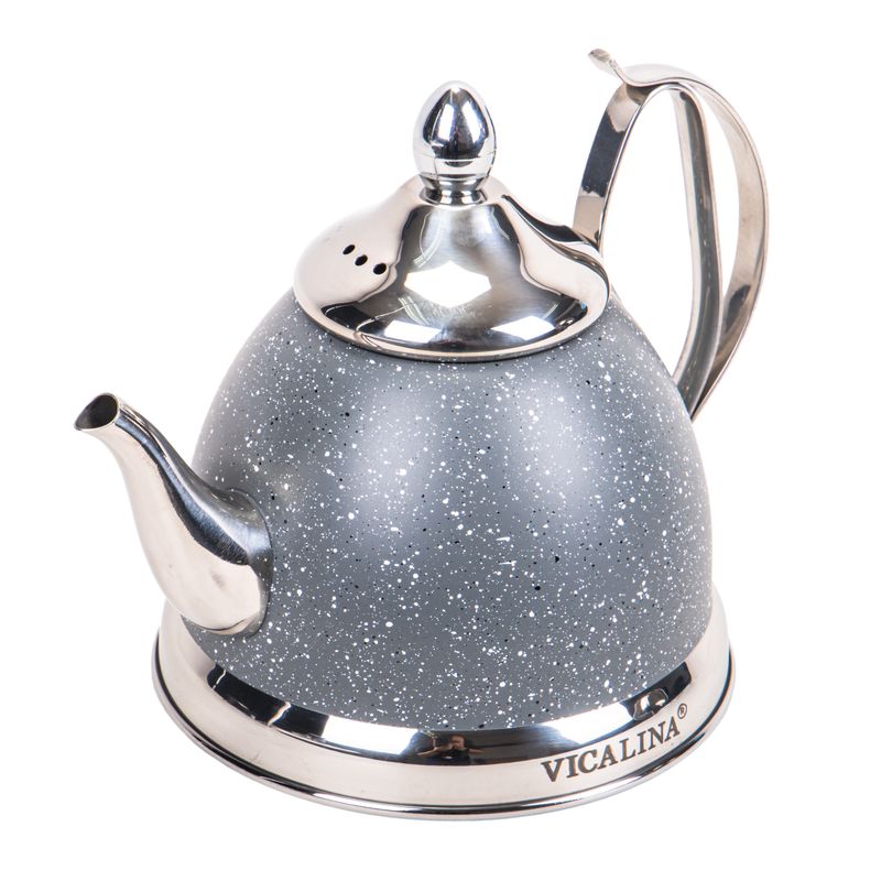 PAVA DE 1 LITRO DE ACERO INOXIDABLE - GRIS 