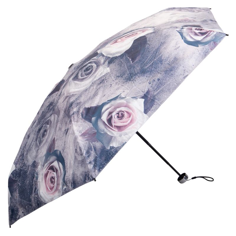 SOMBRILLA FLORAL MARRON 18CM CERRADO 90CM CIRCUFERENCIA