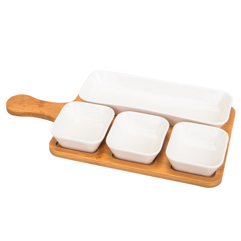 PETISQUERO  CON BASE DE BAMBÚ  SET 5 PZ 